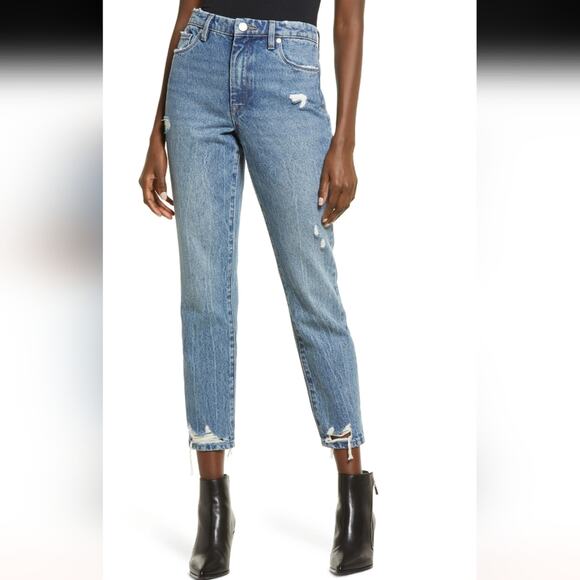 Blank NYC Denim Madison Cropped High Rise Distress Jeans 27 - Picture 1 of 10